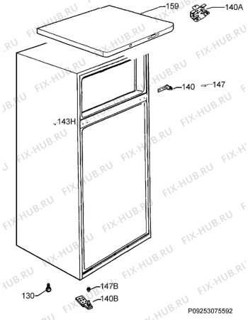 Взрыв-схема холодильника Arthur Martin AJ2801AOX2 - Схема узла Housing 001